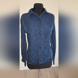 Vintage Machine jeans button down shirt XS-S